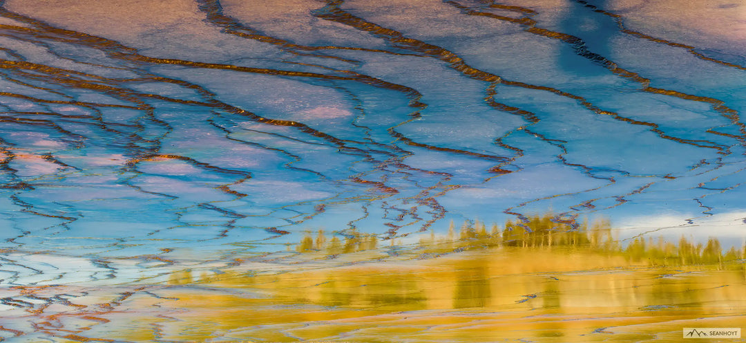 Reflection Off Grand Prismatic Spring Runoff