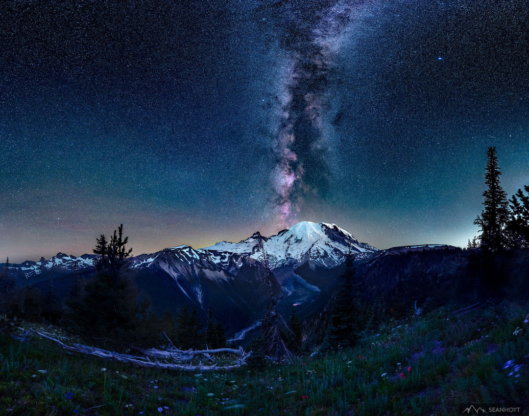 Milky Way Vertical out of Mount Rainier