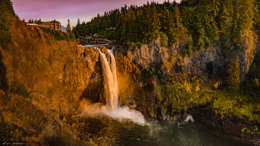 Sunset at Snoqualmie Falls